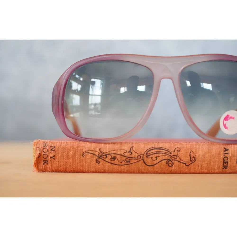 Vintage 1970s Sunglasses Italy Glam Retro Grandma Festival Disco Chic NOS